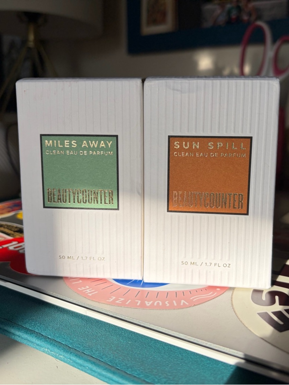 NIB BeautyCounter Miles Away and Sun Spill full size clean eau de parfum